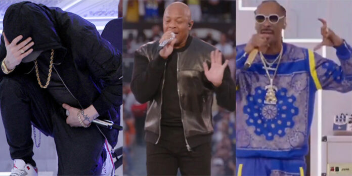 Eminem, Dr Dre et Snoop Dogg au Super Bowl 2022