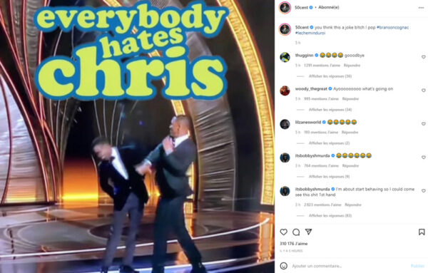 50 Cent réagi sur la gifle de Will Smith